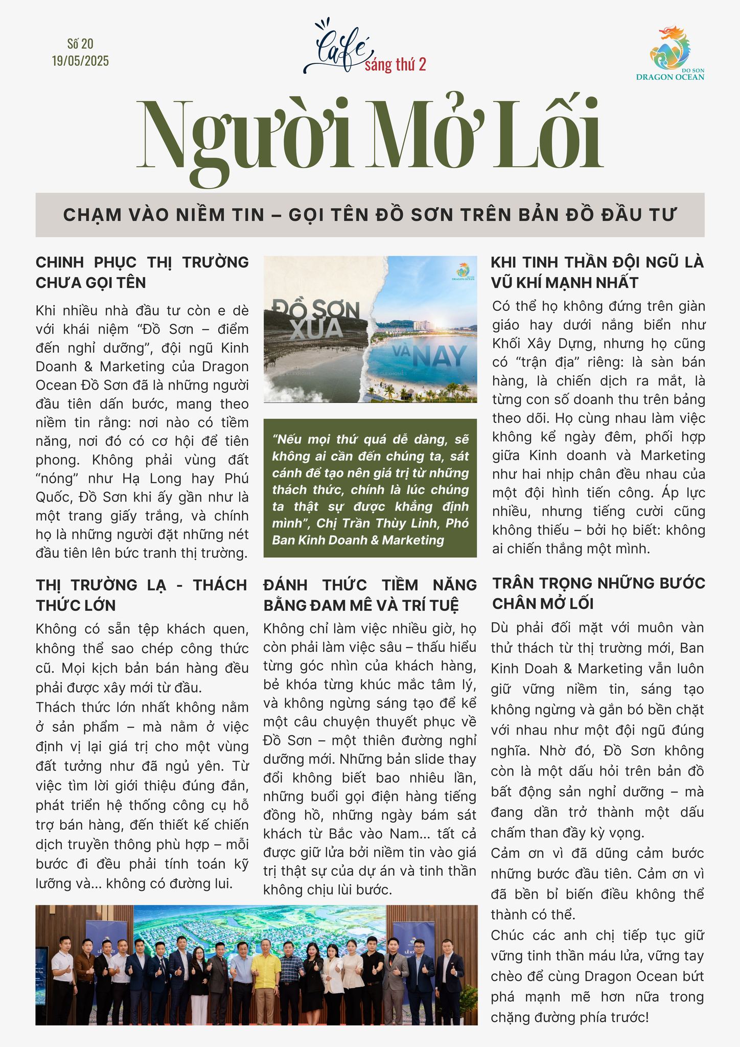 BẢN TIN “CAFÉ SÁNG THỨ 2” – SỐ 20