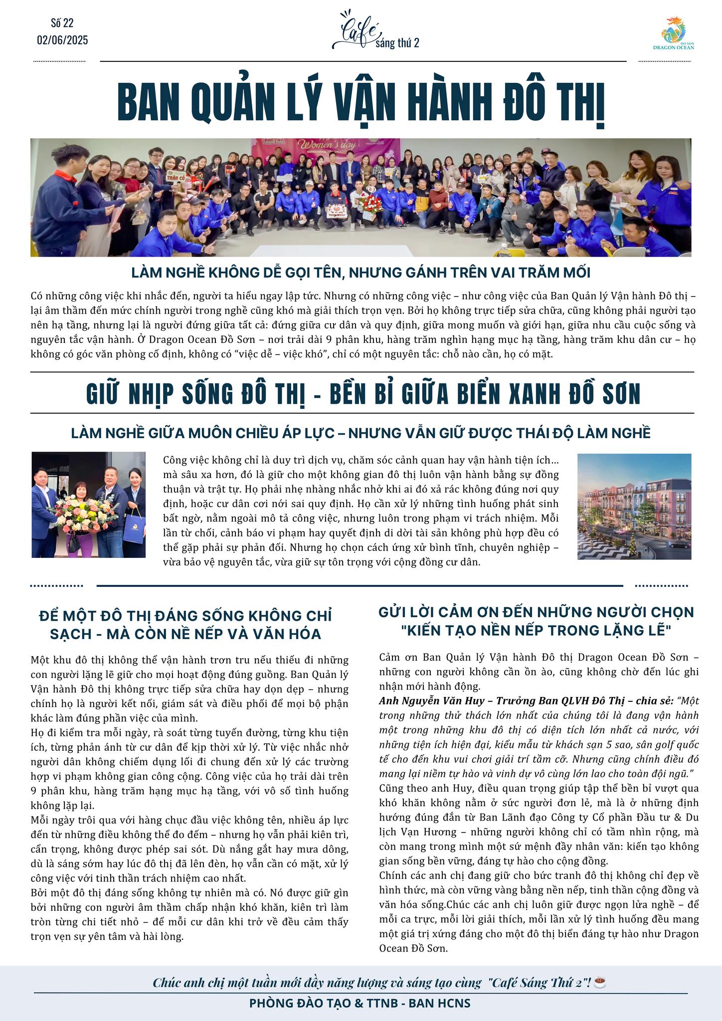 BẢN TIN “CAFÉ SÁNG THỨ 2” – SỐ 22