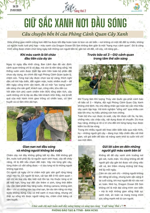 BẢN TIN “CAFÉ SÁNG THỨ 2” – SỐ 29