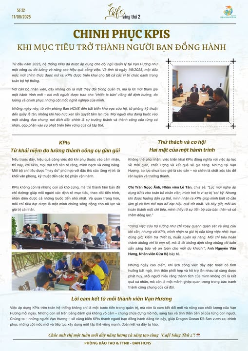 BẢN TIN “CAFÉ SÁNG THỨ 2” – SỐ 32