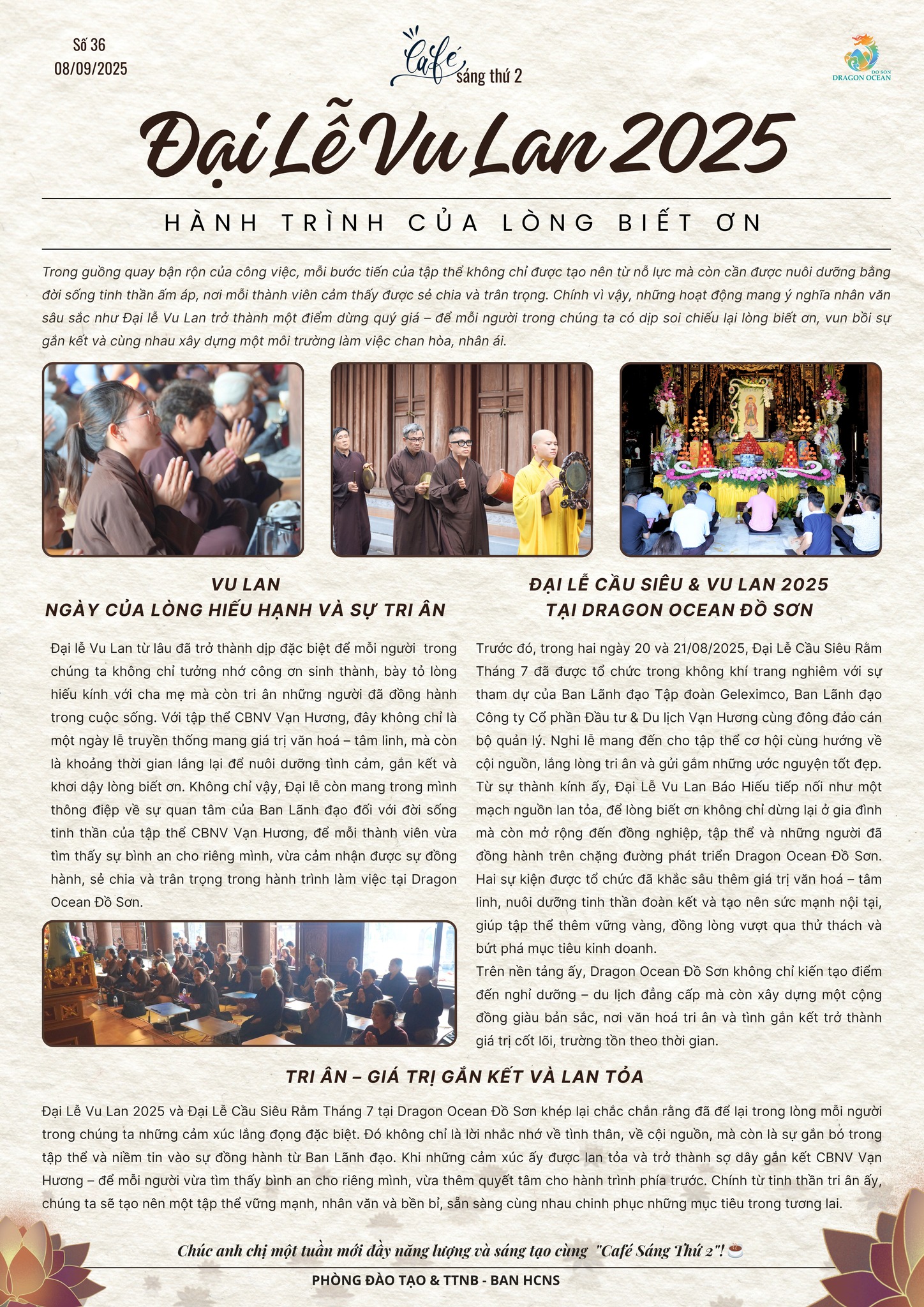 BẢN TIN “CAFÉ SÁNG THỨ 2” – SỐ 36