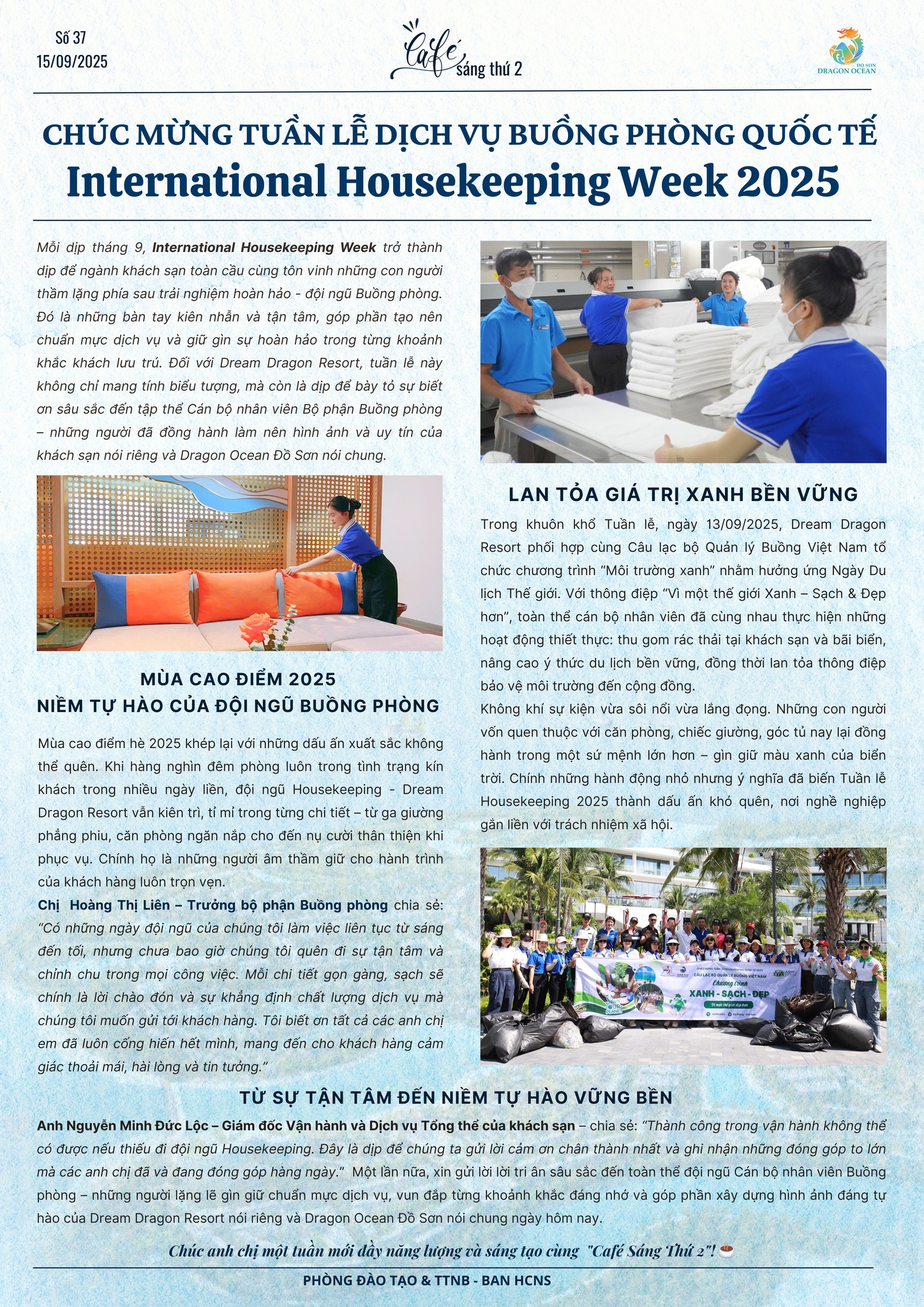 BẢN TIN “CAFÉ SÁNG THỨ 2” – SỐ 37