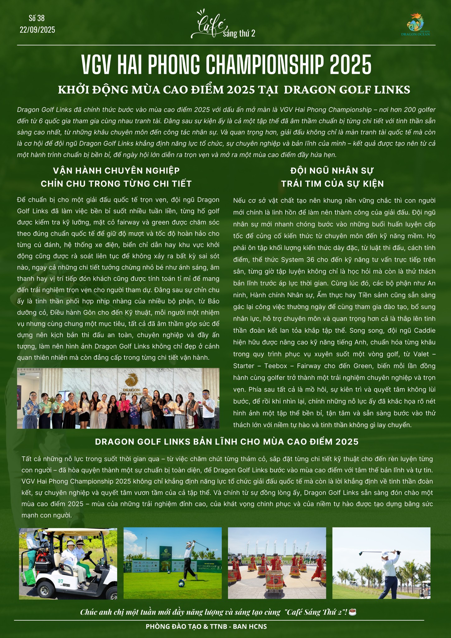 BẢN TIN “CAFÉ SÁNG THỨ 2” – SỐ 38
